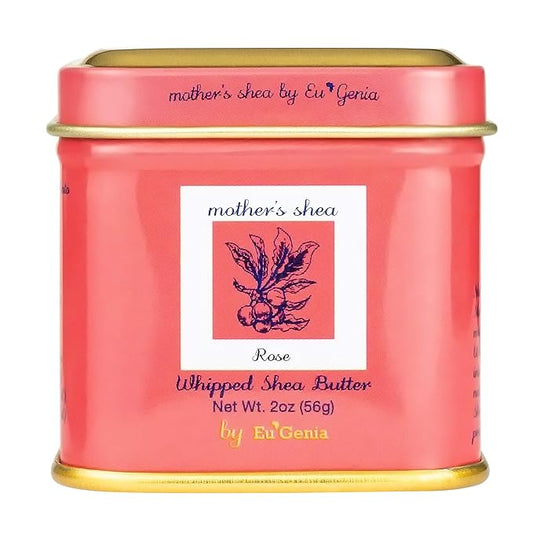 Mother's Shea Whipped Shea Butter (Rose, 2 Oz Tins - Set of 3) 100 Pure Raw Unrefined African Shea - Organic, Sustainably-Sourced Ingredients - Natural Skin  Hair Care