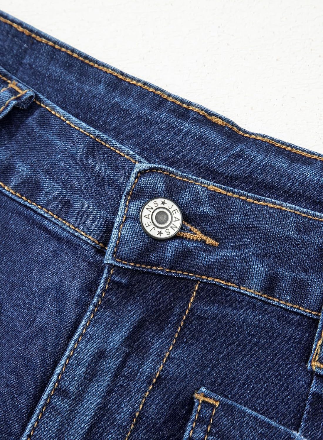 Sidefeel Women's Wide Leg Jeans High Waisted Stretchy Jeans Straight Leg Loose Fit Zimbaplatinum Ankle Denim Pants