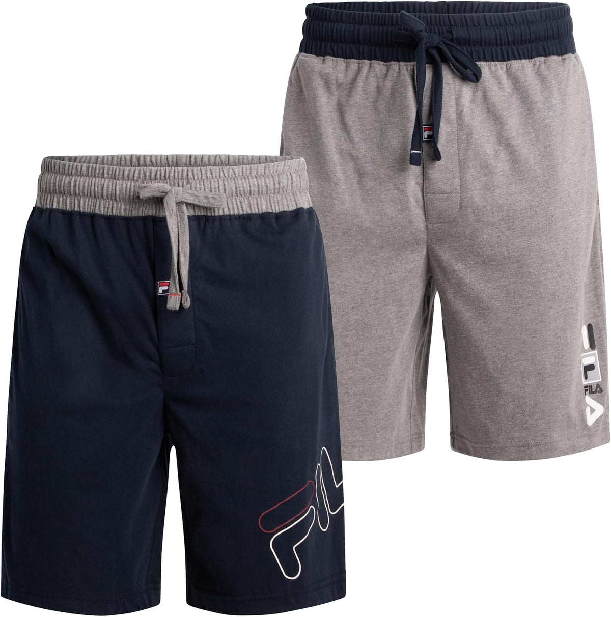 FiFila Men's 100% Brushed Jersey Pajama Night Sleep Short, Various Pack Size Options (Single Pack or 2 Pack)