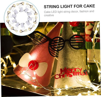 String Birthday Lighting Chain Battery Fairy Lights LED Wire Light Wall LED Fairy Light LED Meteor Lights Warm Light Lamp Wedding Decor LED Christmas Lights Black Plastic
