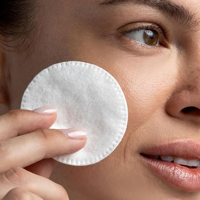 Cliganic Premium Cotton Rounds for Face (300 Count) - Makeup Remover Pads, Hypoallergenic, Lint-Free  100 Pure Cotton (Packaging May Vary)