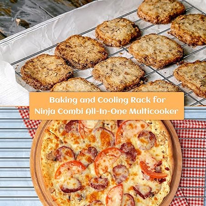 Baking and Cooling Rack for Ninja Combi All-In-One Multicooker - NonStick Wire Rack for Multiple Use, Stainless 12.2 Inch Rack for Ninja SFP701, SFP700