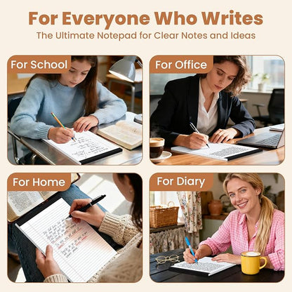 6Packs Legal Pads 8.5 x 11 Inch, 50Sheets/Pack, College Ruled & Perforated White Writing Pads, Pads of Paper 8.5 x 11, Lined Note Pads with Sturdy Backing for Office, Business & School Supplies
