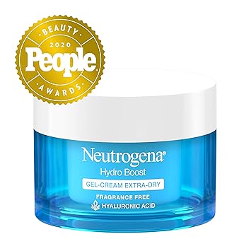 Neutrogena Hydro Boost Hyaluronic Acid Hydrating Gel-Cream Face Moisturizer to Hydrate  Smooth Extra-Dry Skin, Oil-Free, Fragrance-Free, Non-Comedogenic  Dye-Free Face Lotion, 1.7 oz