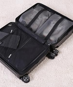 2 Pack Shoe Bags for Travel, Sneaker Bags, Waterproof Travel Shoe Bags with Zipper for Packing, Golf Shoe Dust Bags for Man and Women, X-Large, Black