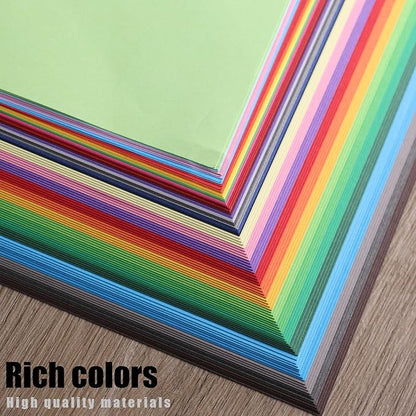Koogel 50 Sheets Colored Cardstock Paper, Includes 40 Sheets 120gsm and 10 Sheets 250gsm Construction Paper for DIY Crafts Scrapbook