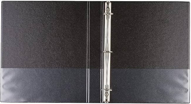 Wilson Jones 36814NB 368 Basic Round Ring Binder, 1" Cap, Black