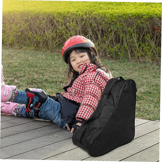 Skate Bag for Roller Skates Storage Pouch Zippered Skating Shoe Holder for Ice Skates and Inline Skates Comfortable and Easy to Clean Design