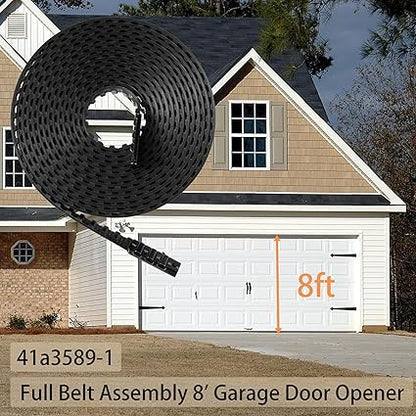 41A3589-1 Garage Door Openers Belt Assembly for 8ft Garage Door, 255 inches Drive Belt with 11ft Rail Compatible with Liftmaster Chamberlain Garage Door Openers 1270, 1280, 1280R, 8100, 8200  9200