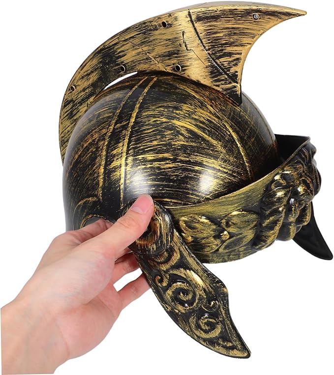Roman Soldier Helmet for Cosplay Knight Headwear with Artistic Detailing for Halloween Costume Parties