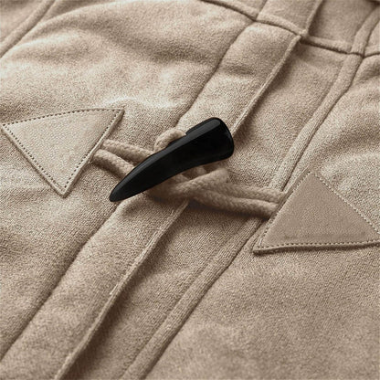 Womens Sherpa Lined Jackets Fashion Winter Fuzzy Fleece Hoodie Sweatshirt Casual Soft Cozy Horn Button Down Coats.