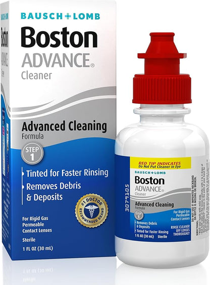 Boston Advance Contact Lens Solution by Bausch Lomb, for Gas Permeable Contact Lenses, 1 Fl Oz (Packaging May Vary)