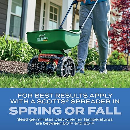 Scotts Turf Builder Grass Seed Sun  Shade Mix with Fertilizer and Soil Improver, Thrives in Many Conditions, 5.6 lbs.