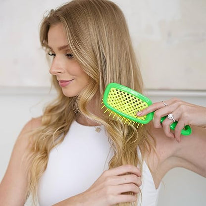 FHI Heat UNbrush Detangling Brush for Pain-Free Brushing on All Wet or Dry Hair Types  Durable DuoFlex Anti-Static Bristles, Lightweight Handle, Vented Hair Brush