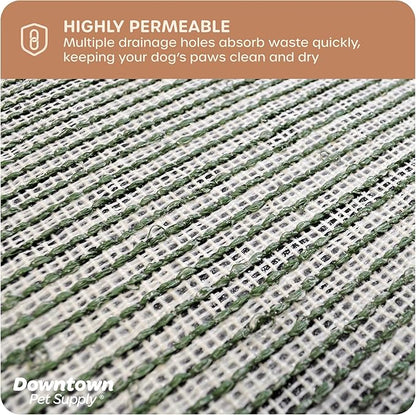 Downtown Pet Supply Replacement Dog Potty Grass, 16 x 20 - Washable Synthetic Grass Pad for Dogs, Suitable as Indoor or Outdoor Grass Pee Turf - Dog Housebreaking Supplies