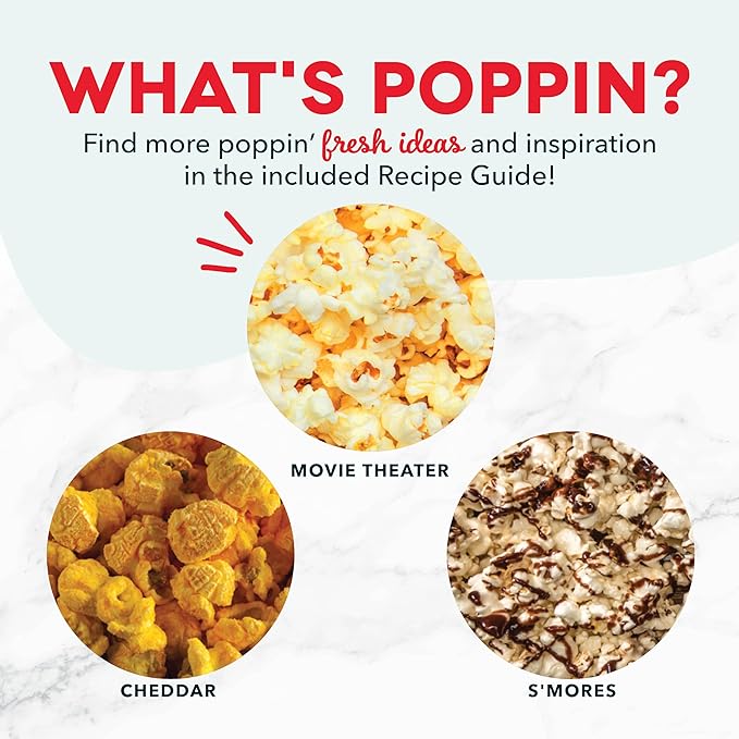 DASH Hot Air Popcorn Popper Maker with Measuring Cup to Portion Popping Corn Kernels  Melt Butter, 16 Cups - White