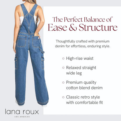 90'sRetro Dungaree Utility Denim Twill Jumpsuit Overalls