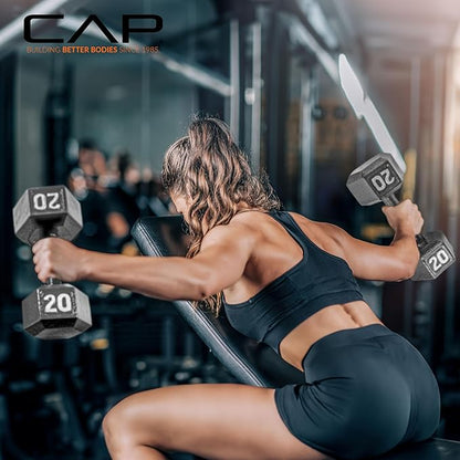 CAP Barbell Cast Iron Hex Dumbbell | Multiple Options (30 lb)