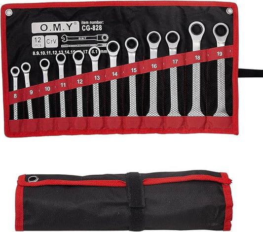 12pcs Wrench Set – Versatile Ratchet Wrenches for Efficient Automotive Repairs - Professional Grade Combination Wrench Set