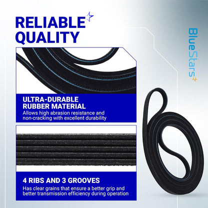 Ultra Durable 661570 3387610 Dryer Drum Belt - Compatible with Whirlpool Kenmore - Replaces AP5983729 661570V 3389728 3393999 PS11722115 WED94HEXW0 WED94HEXW1