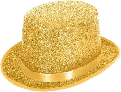 Top Hats for Men Women Adults, Shiny Magician Hat Tuxedo Hat Victorian Dress Up Christmas Top Hats