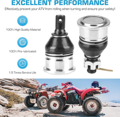 Upper Lower Ball Joints Fit for Yamaha Grizzly 550/700, Kodiak 450/700 EPS 4WD 2013 2014 2015 2016 2017 2018 2019 2020 2021 2022 for 3B4-23579-00-00, 3B4-23579-01-00 - 2 Pcs