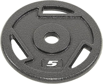 BalanceFrom Cast Iron Plate Weight Plate for Strength Training, Weightlifting and Crossfit, 1-Inch or 2-Inch, Standard or Olympic