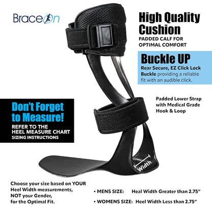 Drop Foot Stabilizer Brace, Moldable, Trimmable, Lightweight Polyethylene, for Women, AFO Brace, Boot for Injured Foot, Women, Left