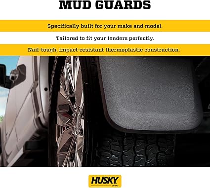 Husky Liners - Rear Mud Guards | 1999 - 2010 Ford F-350/F - 450 w/ Dual Rear Wheels, Rear Set - Black, 2 Pc. | 57451