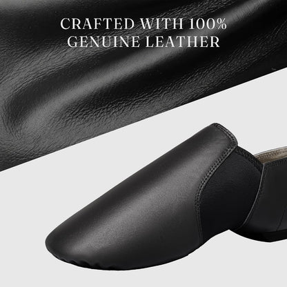 Dynadans Women's Leather Upper Slip-on Jazz Shoe