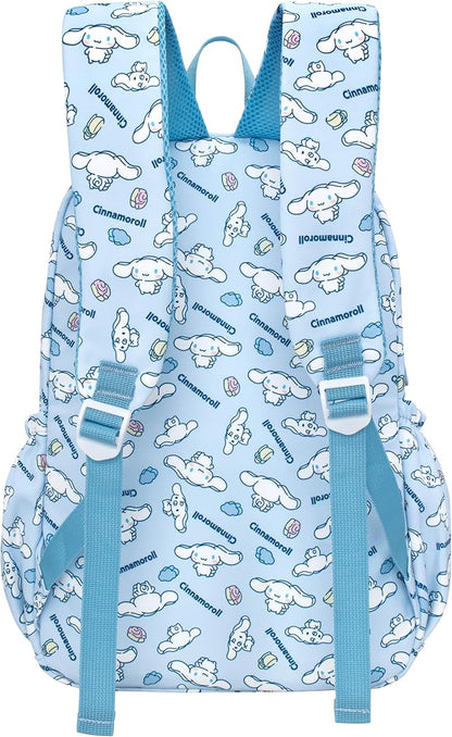 Roffatide Anime Cinnamoroll All Over Print Casual Backpack Laptop Backpack Travel Hiking Rucksack Blue