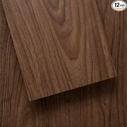 LUCiDA SURFACES Luxury Vinyl Flooring Tiles  Peel and Stick Floor Tile for DIY Installation  12 Wood Look Planks  Chestnut  BaseCore  18 Sq. Feet