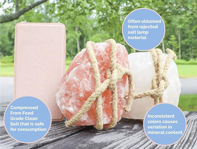 Himalayan Secrets 8.8LB (4KG) Compressed Pink Himalayan Salt Animal Lick Brick for Livestock and Wildlife - 100% Pure & Natural Feed Salt - 84 Natural Minerals and Trace Elements