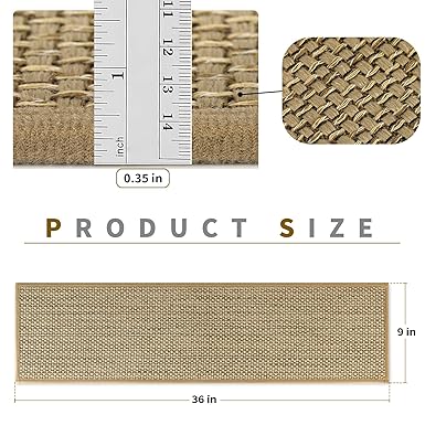 Non Slip Stair Treads for Wooden Steps Indoor, Carpet Stairs Runner 15 Pack 9" x 36" Stair Tread Rugs for Wood Stairs, Machine Washable Step Runners, Stair Pads for Pet, Beige
