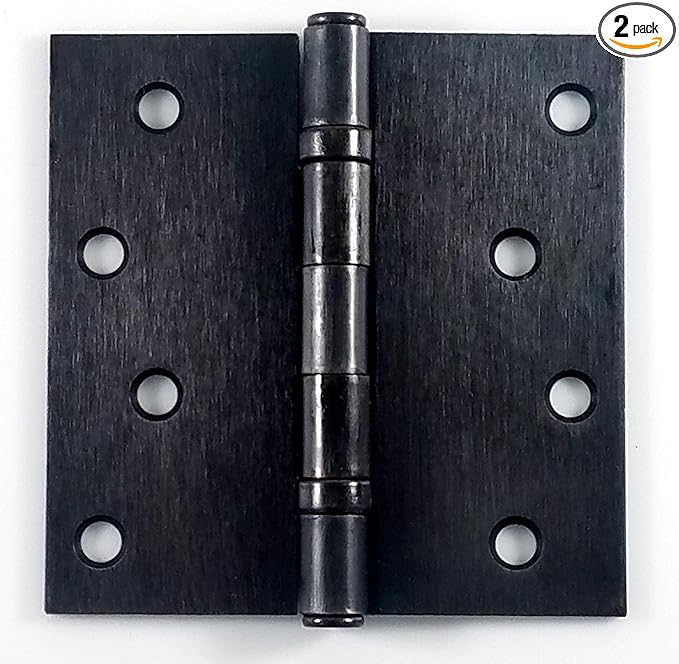 Hinge Outlet 4 Inch Oil Rubbed Bronze Door Hinges, Ball Bearing Exterior, 2 Pack