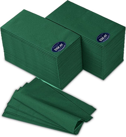 White 3-Ply Disposable Dinner Napkins, 200 Count, 1/8 Fold – Premium Paper Napkins for Parties, Weddings, Restaurants, Bars & Events, EU Made