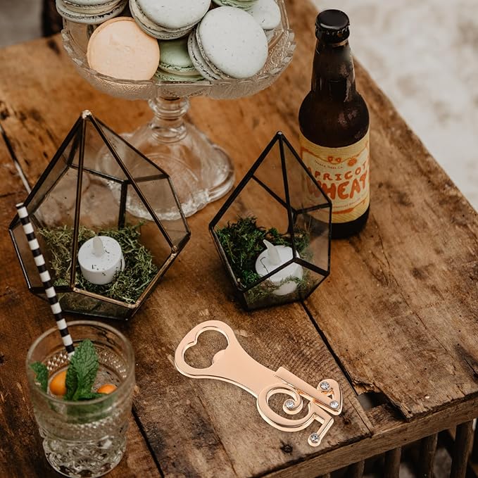LOGOFUN Beer Bottle Opener Number 15 Bottle Opener Alloy Bottle Opener 15st Birthday Gift for Wedding Party Supplies - Rose Gold