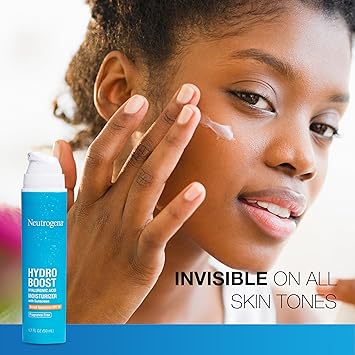 Neutrogena Hydro Boost Hyaluronic Acid Face Moisturizer with Sunscreen, Broad Spectrum SPF 50, Fragrance Free Facial Moisturizer to Hydrate  Soothe Dry Skin, 1.7 fl. oz