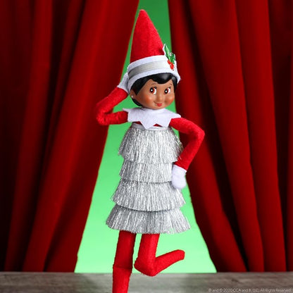 The Elf on the Shelf Claus Couture Collection Tiny Tinsel Dress -( Dazzling Vintage Elf Dress - Scout Elf Not Included )