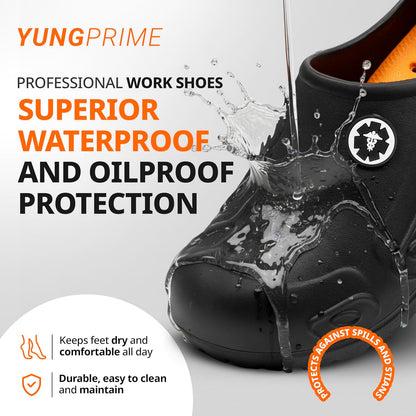 YUNGPRIME Men's and Women's Slip-Resistant Work Shoes - Nursing - Chef Shoes