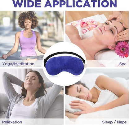 LotFancy Heated Eye Mask for Dry Eyes, Microwavable, Lavender Eye Compress Moist Heat, Cooling Eye Mask for Sleeping, Hot Cold Therapy for Stye, Puffy