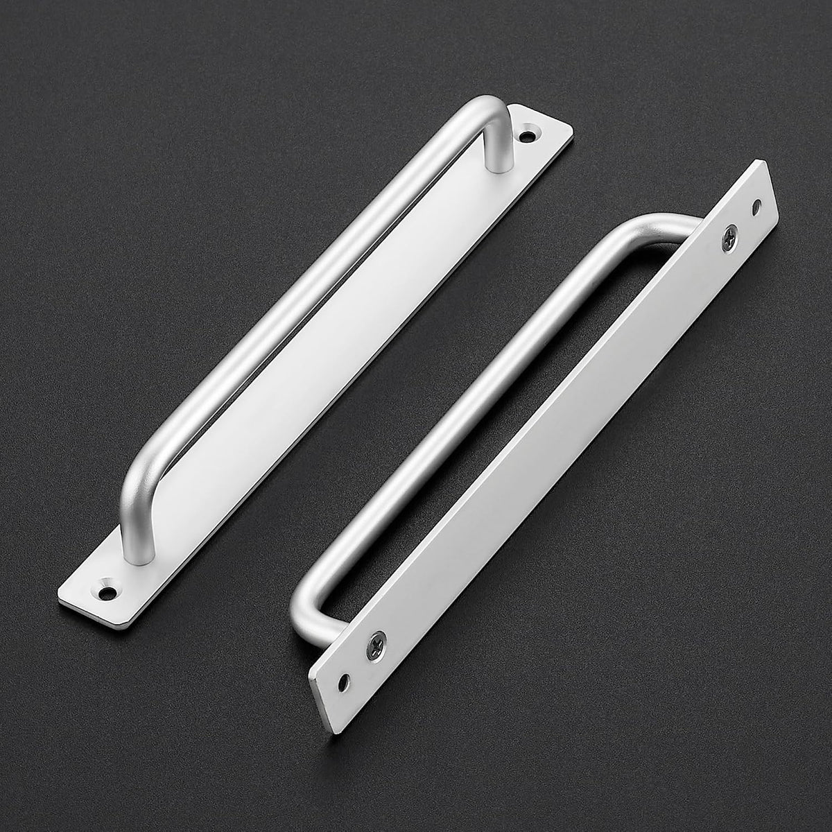 Barn Door Handles 2 Pack Silver Door Handles Sliding Door Handle 8.8" Hole Center Screen Door Handles Cabinet Handles Door Pull Handle Zinc Alloy for Sliding Closet Door Handle