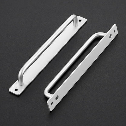 Barn Door Handles 2 Pack Silver Door Handles Sliding Door Handle 8.8" Hole Center Screen Door Handles Cabinet Handles Door Pull Handle Zinc Alloy for Sliding Closet Door Handle
