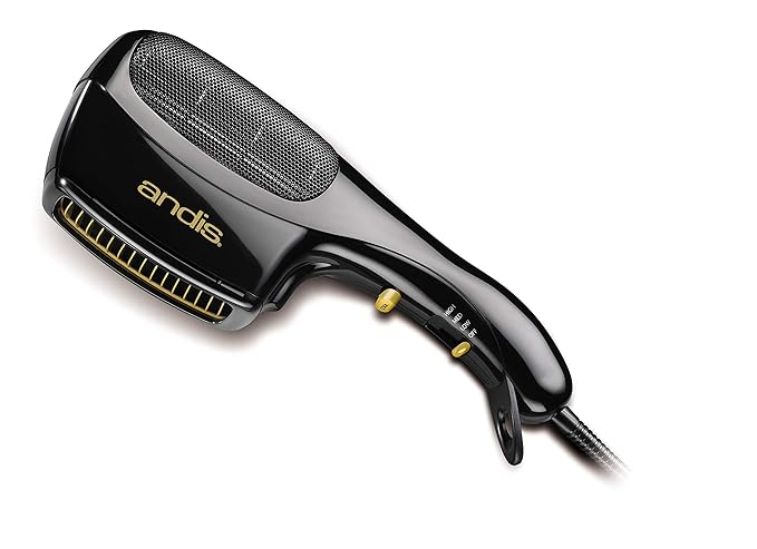 Andis 30120 1875-Watt Tourmaline Ceramic Ionic Styling Hair Dryer, Styling Hair Dryer with Ionic Frizz-Free Technology, No Heat Damage, Lightweight Hairdryer for Normal & Curly Hair - Black