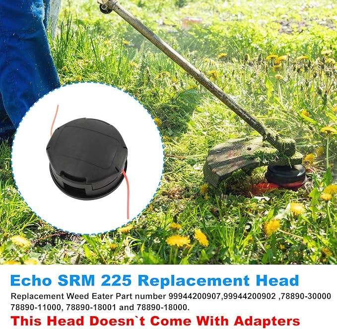 RO6G SRM-225 String Trimmer Head for Echo Weed Eater Head SRM225 SRM230 SRM210, Echo 400 Speed Feed Trimmer Head, Echo Weed Eater Parts - 2 Pack