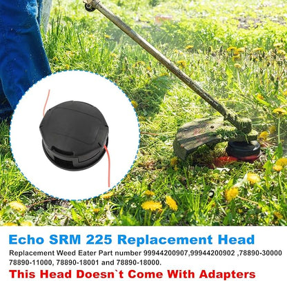 RO6G SRM-225 String Trimmer Head for Echo Weed Eater Head SRM225 SRM230 SRM210, Echo 400 Speed Feed Trimmer Head, Echo Weed Eater Parts - 2 Pack