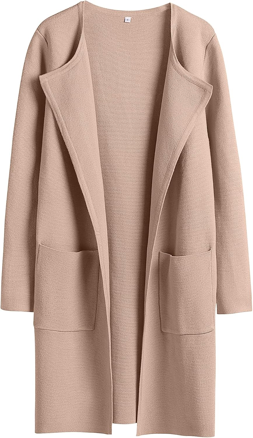 ANRABESS Womens Cardigan Sweater Open Front Knit Long Coatigan Dressy Casual Jacket Coat 2025 Fall Outfits Classy Clothes