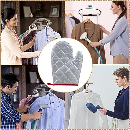 Clothing Steamer Gloves, Steamer Ironing Gloves, 2 Heat Resistant Steamer Mitt, Portable Handheld Steamer Gloves, Small, Steam Gloves, Steaming Protective Gloves, Steaming Iron Supplies for Factory
