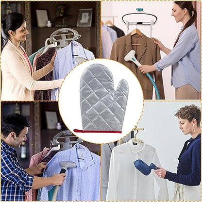 Clothing Steamer Gloves, Steamer Ironing Gloves, 2 Heat Resistant Steamer Mitt, Portable Handheld Steamer Gloves, Small, Steam Gloves, Steaming Protective Gloves, Steaming Iron Supplies for Factory