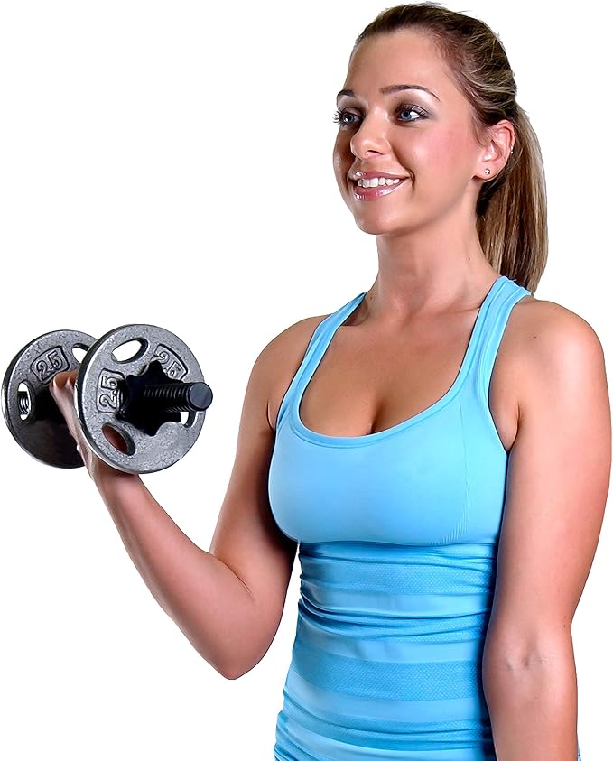 CAP Barbell Cast Iron 1" Gray Standard Grip Plate for Strength Training, Muscle Toning, Weight Loss & Crossfit - Multiple Choices Available